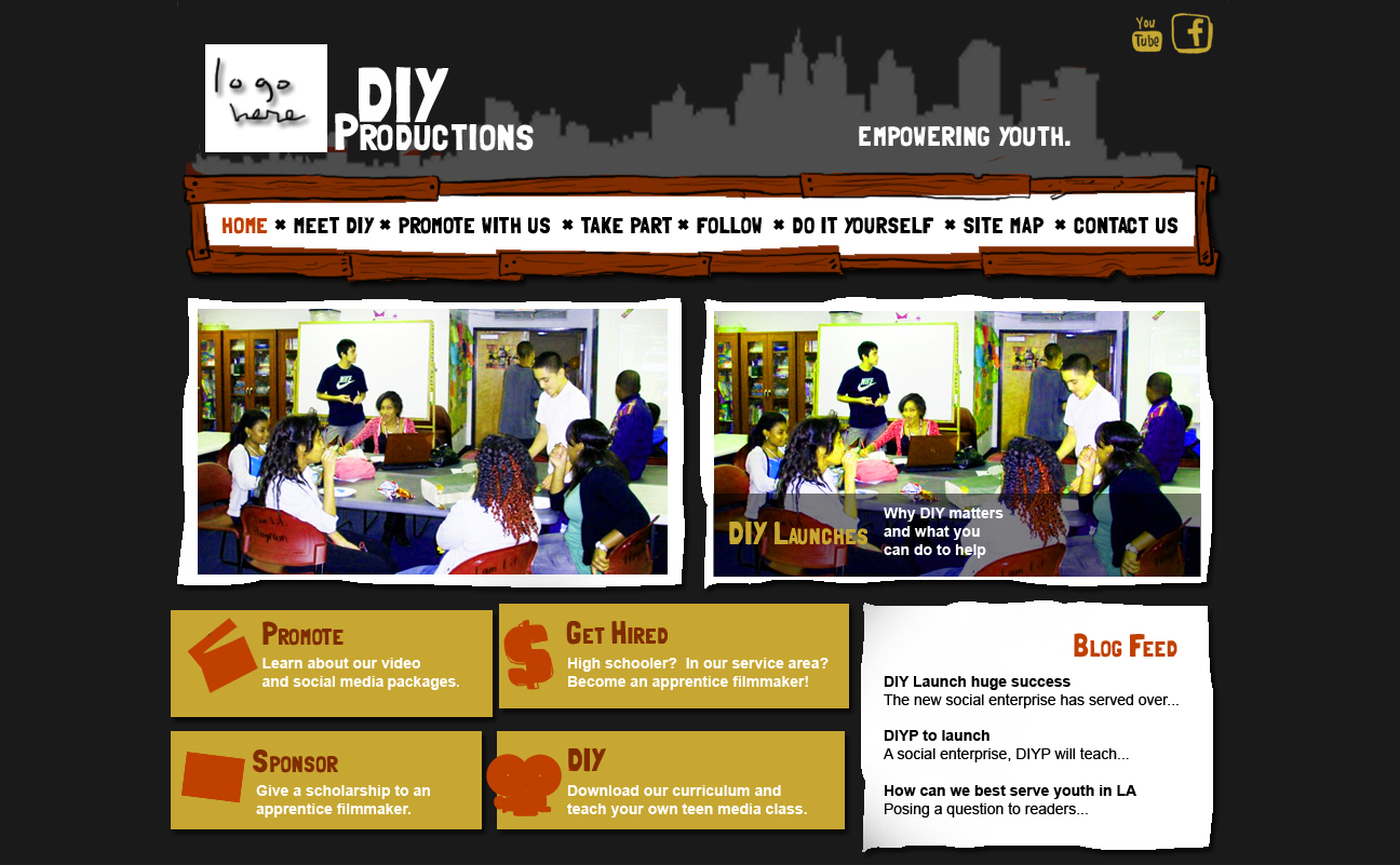 DIY Productions Web Mock-up